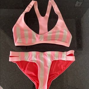 Lululemon Pink / White Reversible Swimsuit Size 4